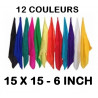 Foulard en soie de 15 x 15 cm