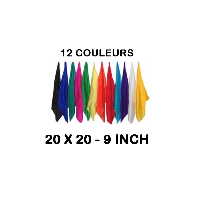Foulard en soie de 20 x 20 cm