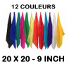 Foulard en soie de 20 x 20 cm