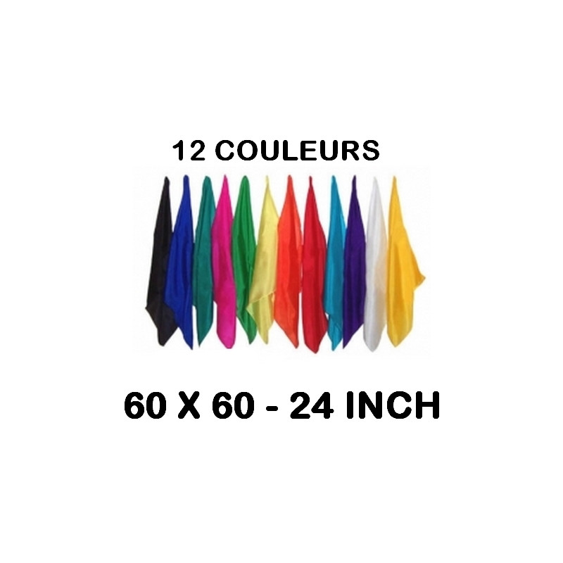 Foulard en soie de 60 x 60 cm